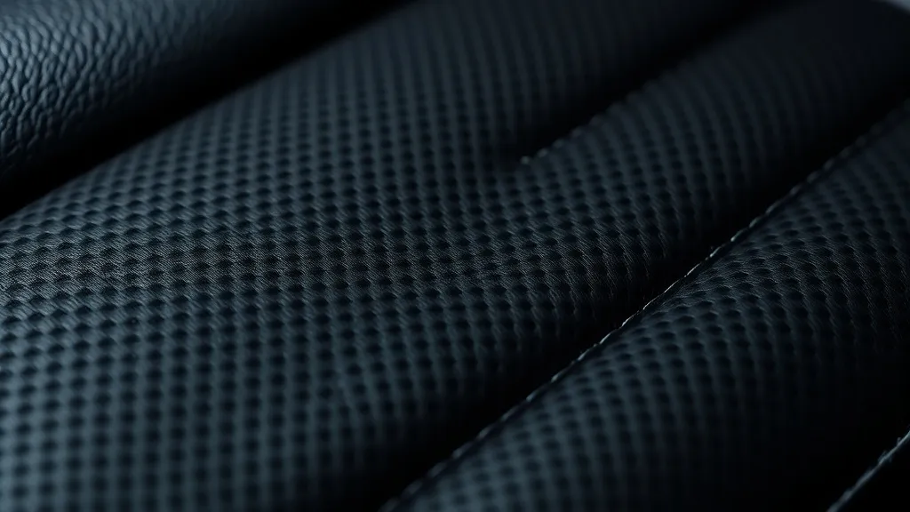 Macro photography of high-quality automotive leather grain,